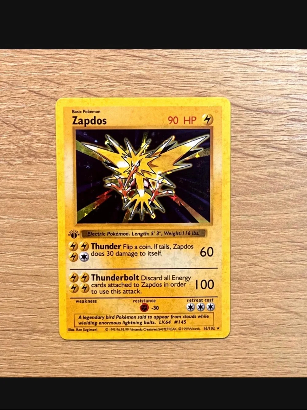 Zapdos base set customized cards